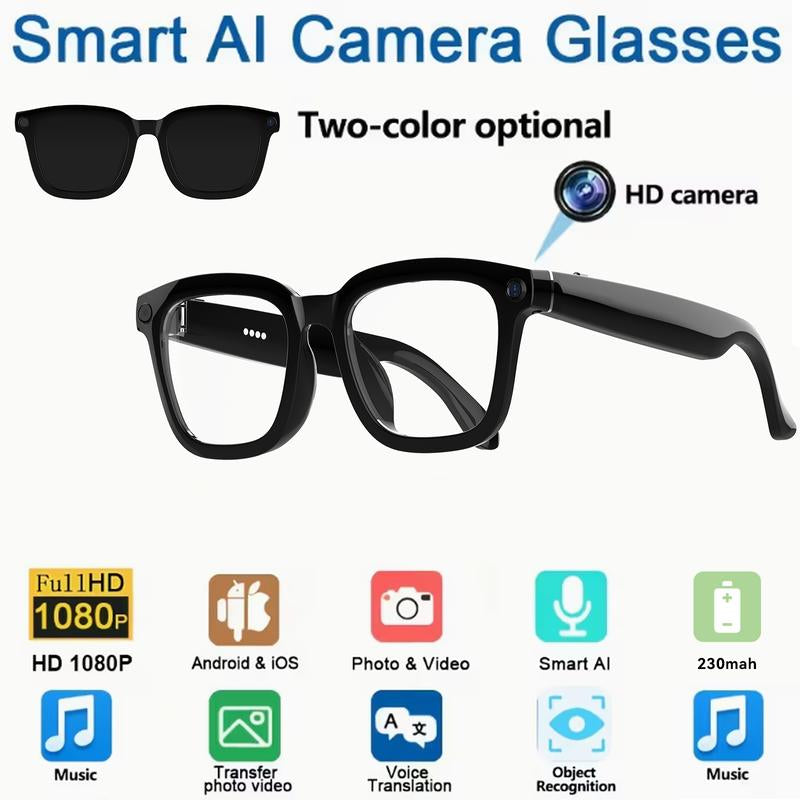 AI camera glasses photochromic lens