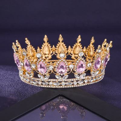 Rhinestone Crown Full Circle Big Crown Bridal Tiara Crown