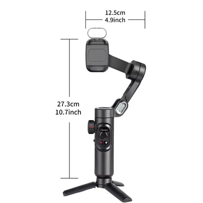 3 axis gimbal set up for live streaming on a tripod