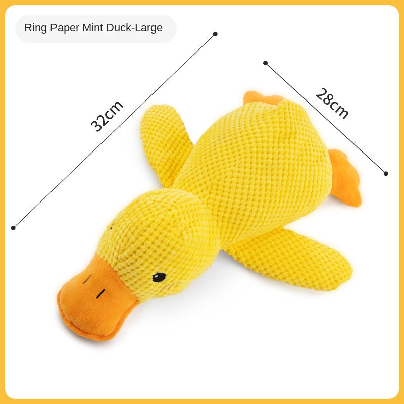 Dog Toy Plush Sleeping Duck Bite-resistant Molar Voicing