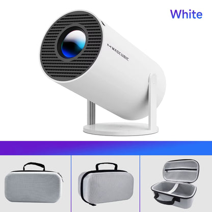 Bluetooth projector with wireless audio connection for external speakers
