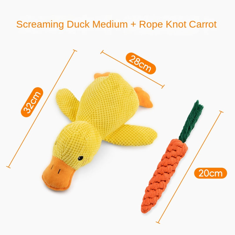Dog Toy Plush Sleeping Duck Bite-resistant Molar Voicing
