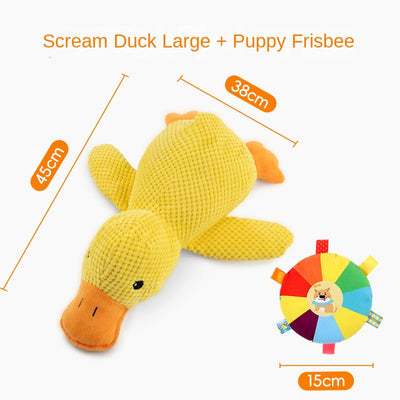 Dog Toy Plush Sleeping Duck Bite-resistant Molar Voicing
