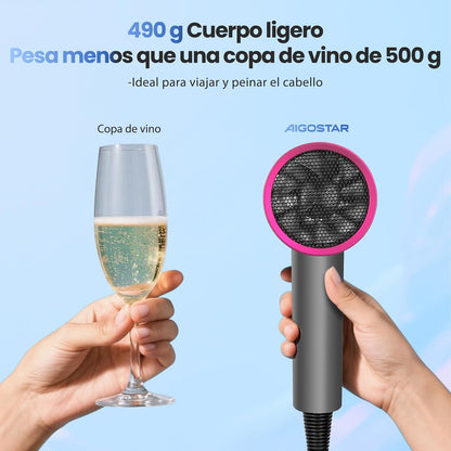 Ionic hair dryer displaying 3 temperature settings.