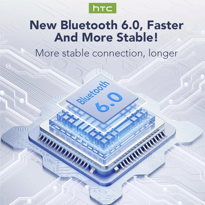 Language translator earphones being used in a travel scenario.