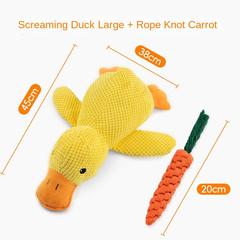 Dog Toy Plush Sleeping Duck Bite-resistant Molar Voicing
