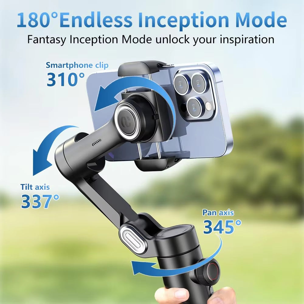 Handheld gimbal with fill light for vlogging and content creation
