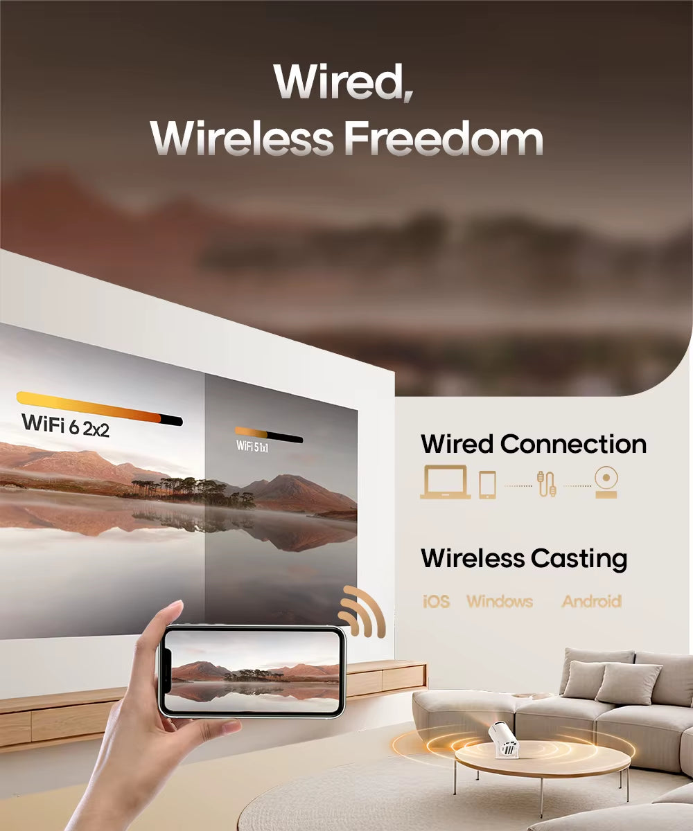 Outdoor projector setup for backyard movie night with clear image quality