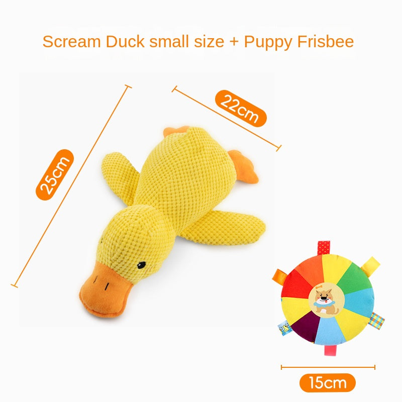 Dog Toy Plush Sleeping Duck Bite-resistant Molar Voicing