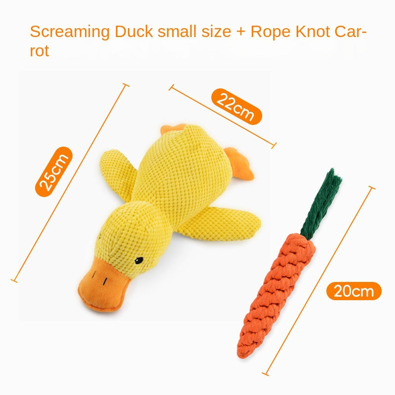 Dog Toy Plush Sleeping Duck Bite-resistant Molar Voicing