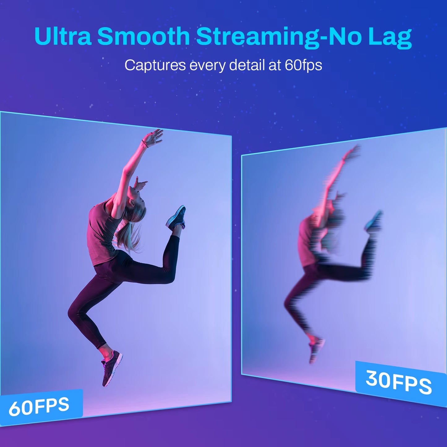 Autofocus webcam system in use for fast, clear video.