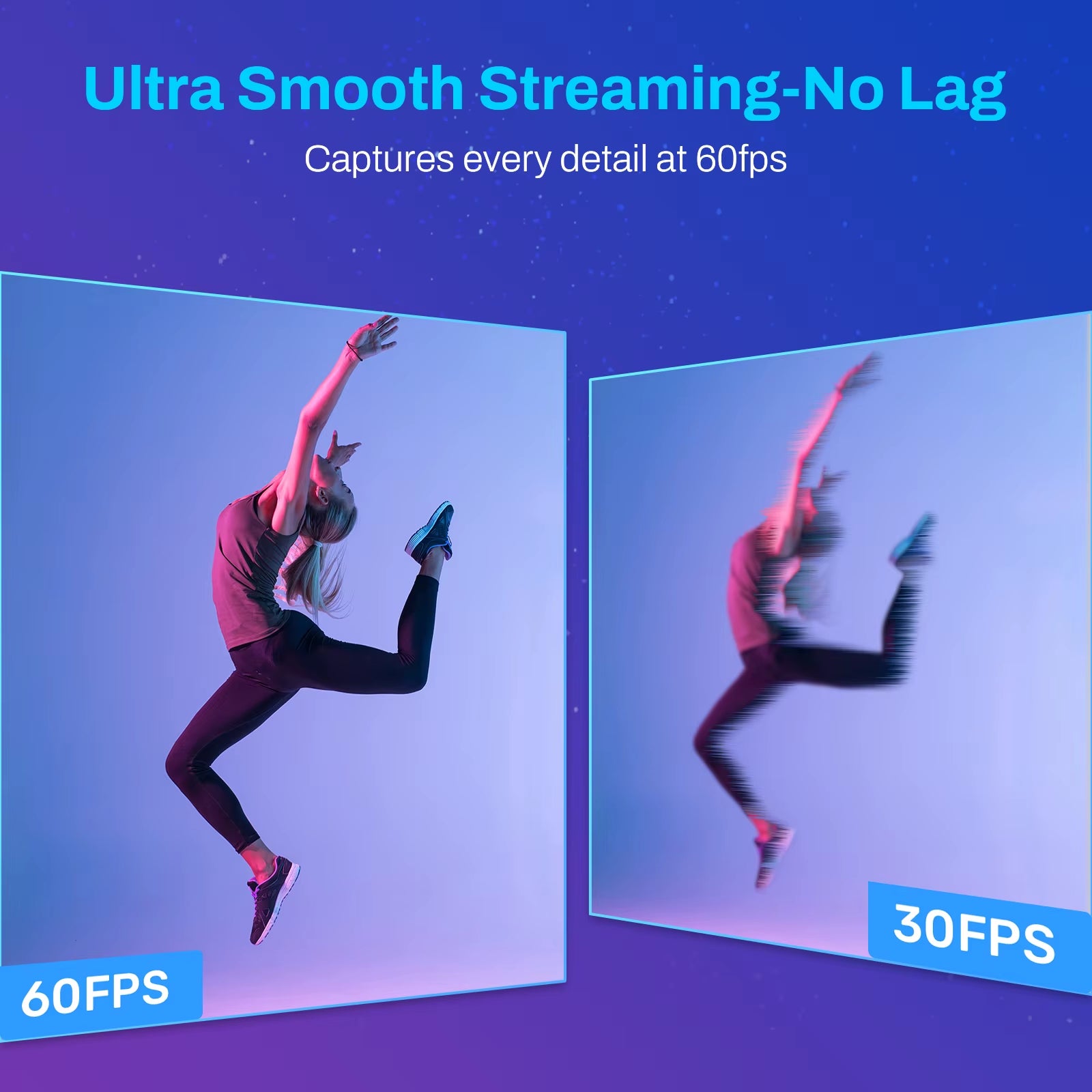 Autofocus webcam system in use for fast, clear video.