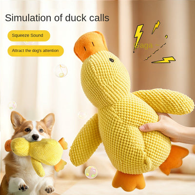 Dog Toy Plush Sleeping Duck Bite-resistant Molar Voicing