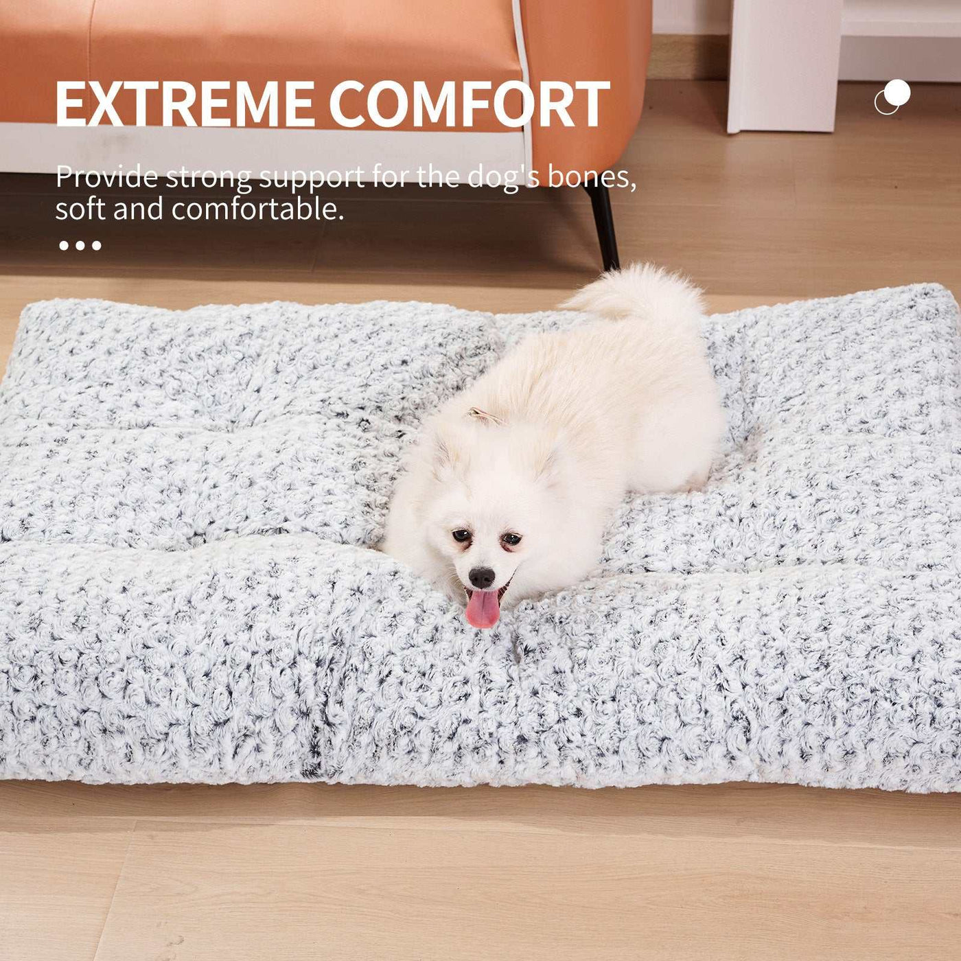 Dog Crate Bed Pad Rose Velvet