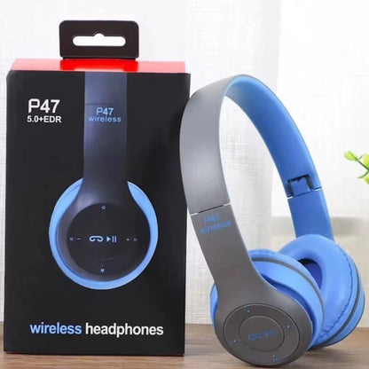 P47 Bluetooth headphones with FM radio and SD card slot
