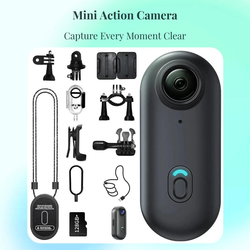 Mini action camera wearable 1080p HD recording