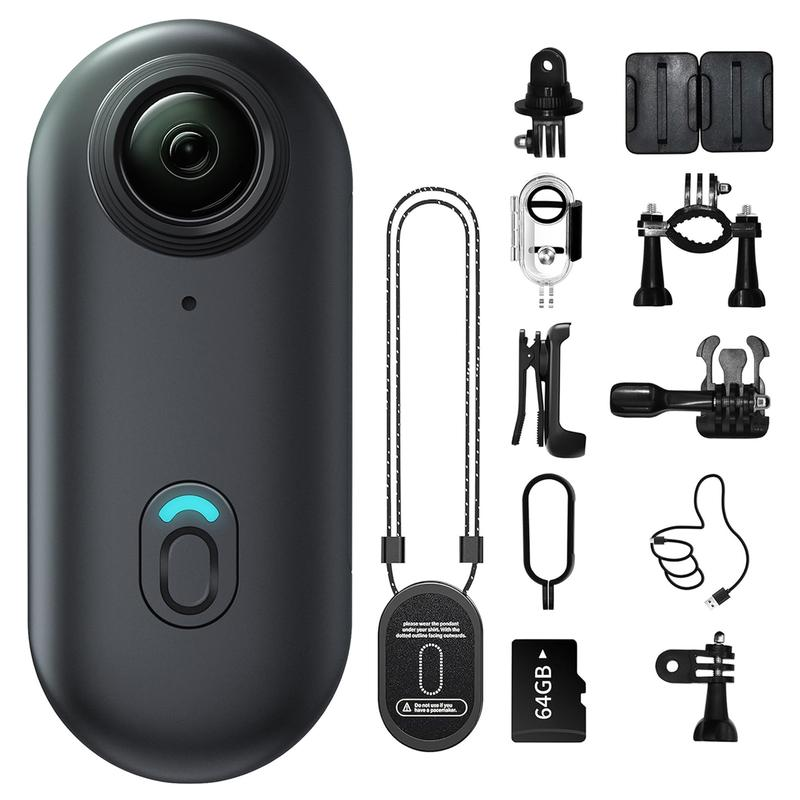 Waterproof action camera with 64GB memory card