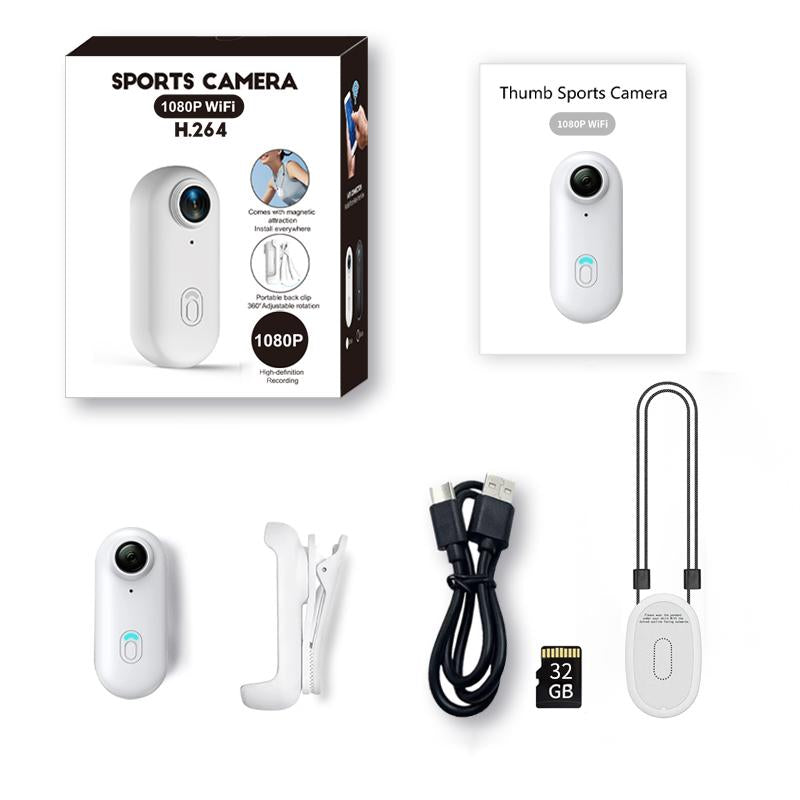Wearable sports camera 1080p resolution
