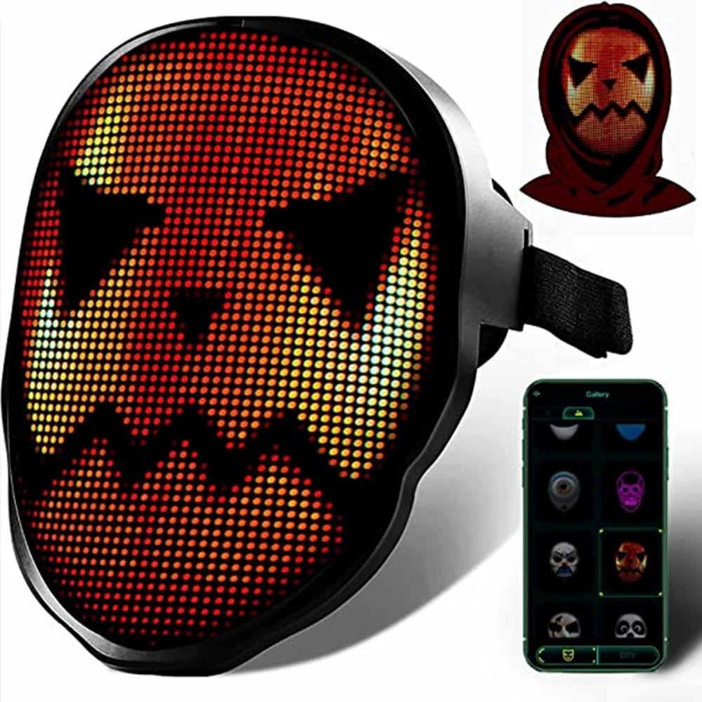 LED Mask Luminous Sichuan Opera Gesture Changing Face Mask