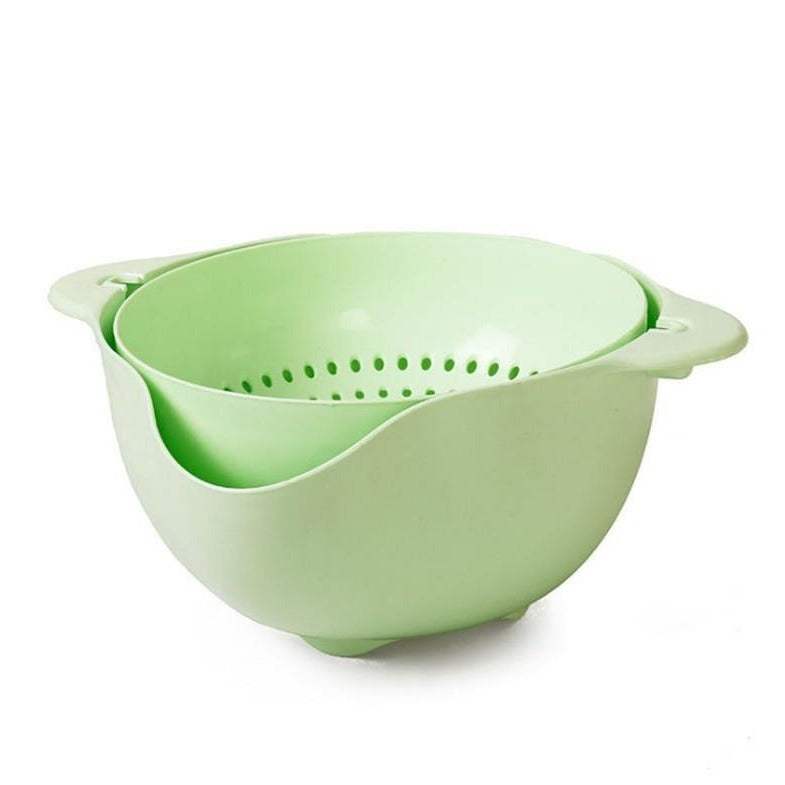 Double Layer Vegetable Washing Basin Draining Basket