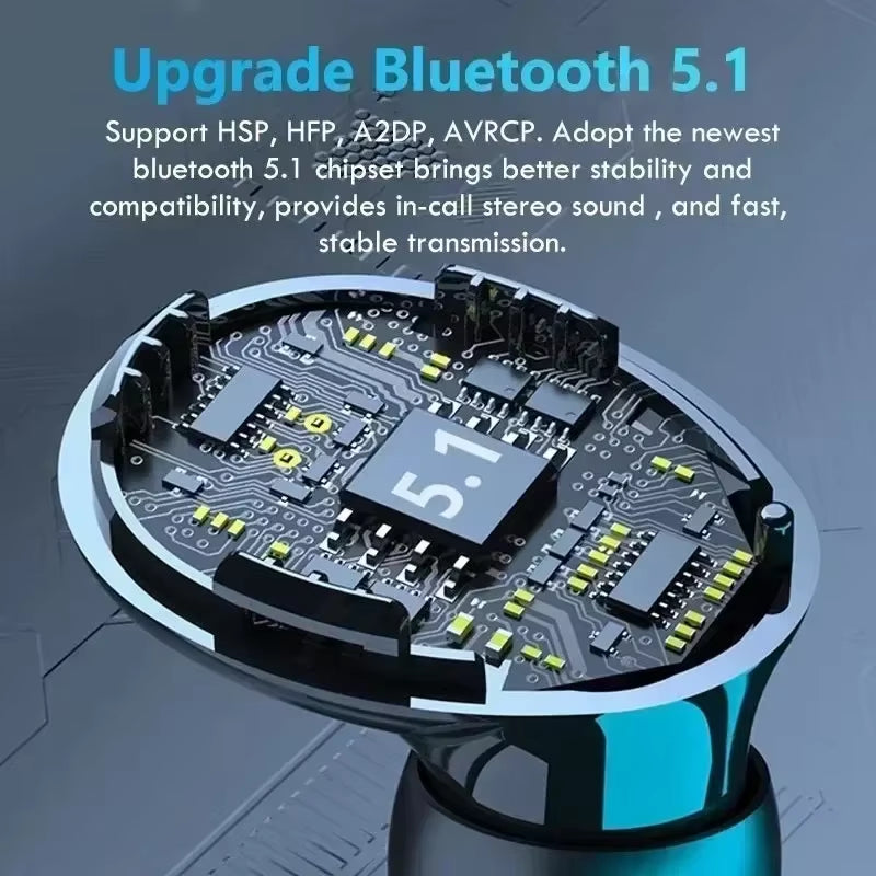 Instant translator earbuds highlighting the push-to-talk translation feature.