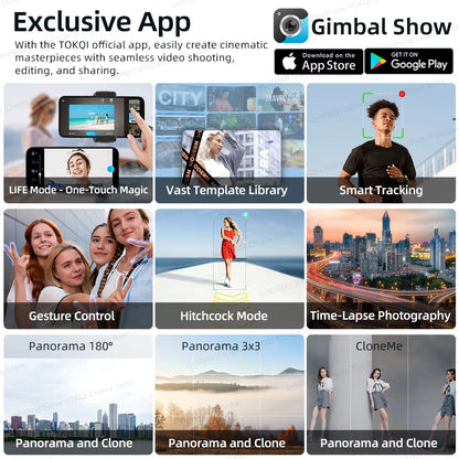 TCKQM M02 anti shake gimbal with iPhone 14 Pro Max.