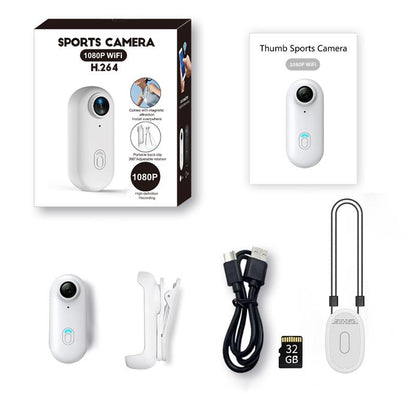 NUISK 4K Mini Action Camera 128GB Waterproof IPX7 Wearable Video Recorder with Magnetic Mount for Pets & Vlogging Metal 4K+128G Black Stick