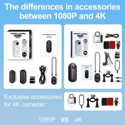 Waterproof action camera for outdoor activities