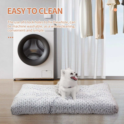 Dog Crate Bed Pad Rose Velvet