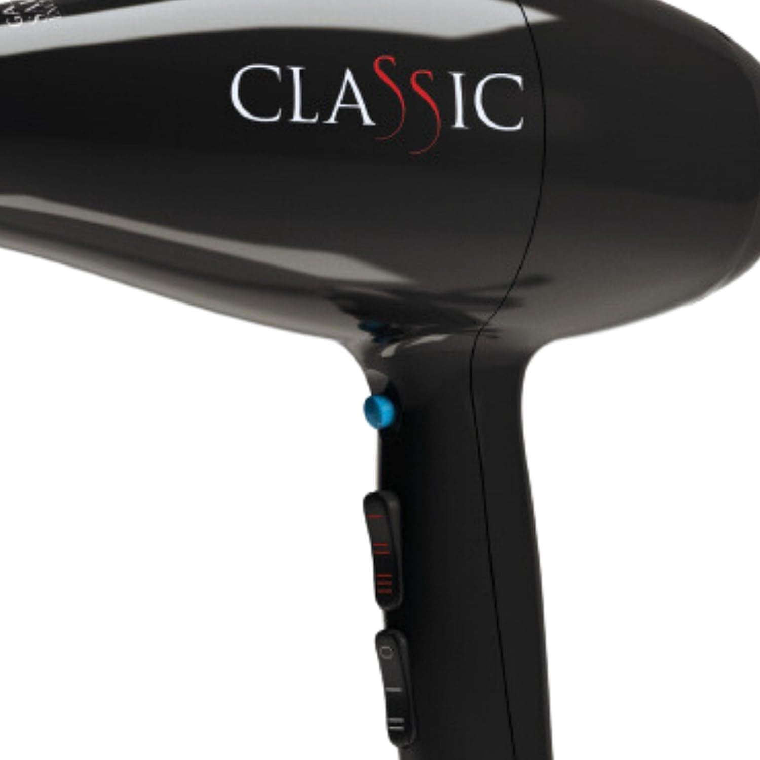 High power hair dryer controls.