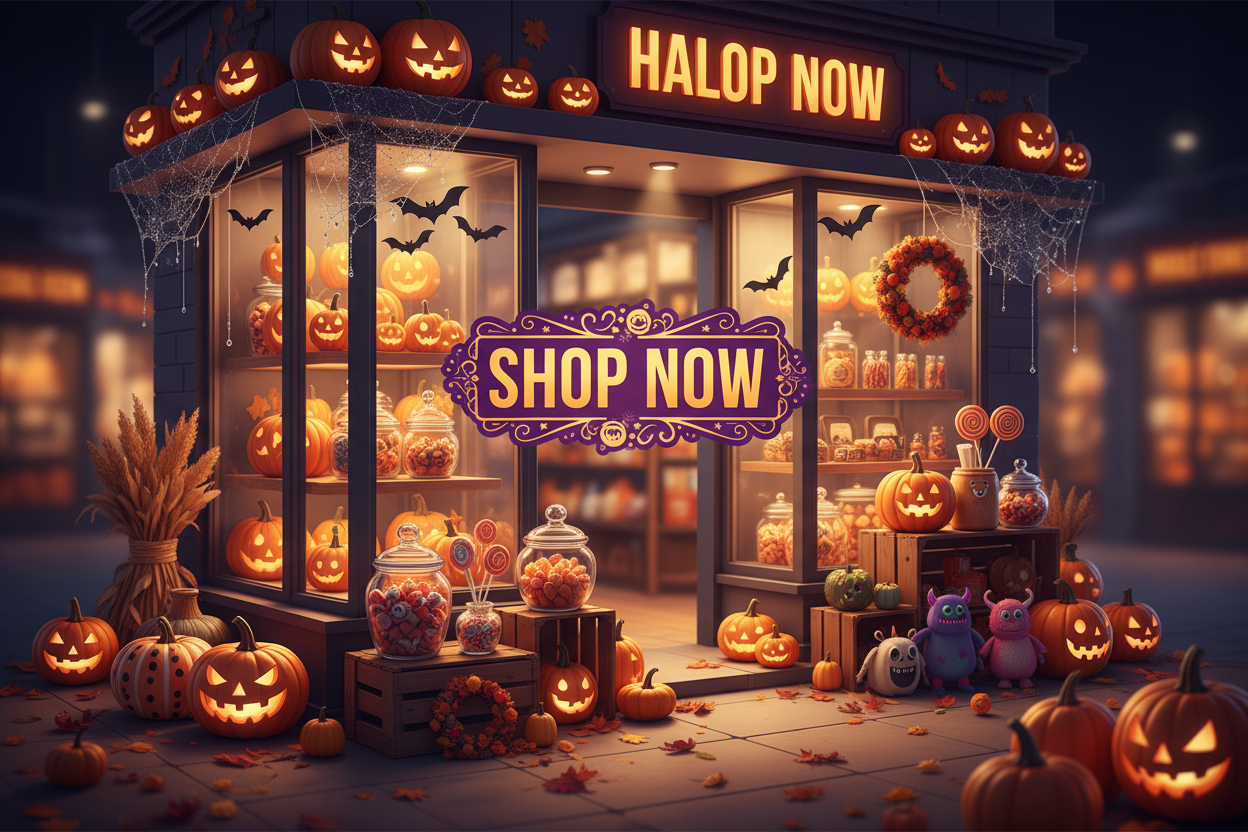 give me one good hallowen image for my stor good shop now . hallowen